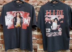 HIM 1999 Razorblade romance tour short sleeve black 2 side T-shirt QA1875