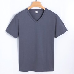 Men’s 100% Mercerized Cotton T-shirt Crew Collar Short Sleeves Casual Basic Tops