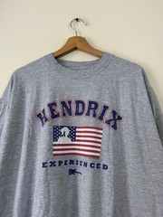 Vintage 90’s Jimmy Hendrix Winterland American Flag Gray Tee Shirt – XL
