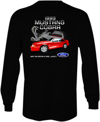 1993 FORD SVT MUSTANG COBRA Full Color DTG PRINTED T-Shirt BLACK, RED & TEAL