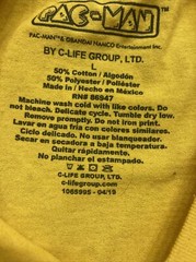 Pac-Man by C-Life Group Graphic Print Yellow Tee Bandai Namco Size L