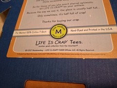 Life Is Crap No Skateboarding T Shirt Adult M Orange Sheriff Funny Men’s NEW