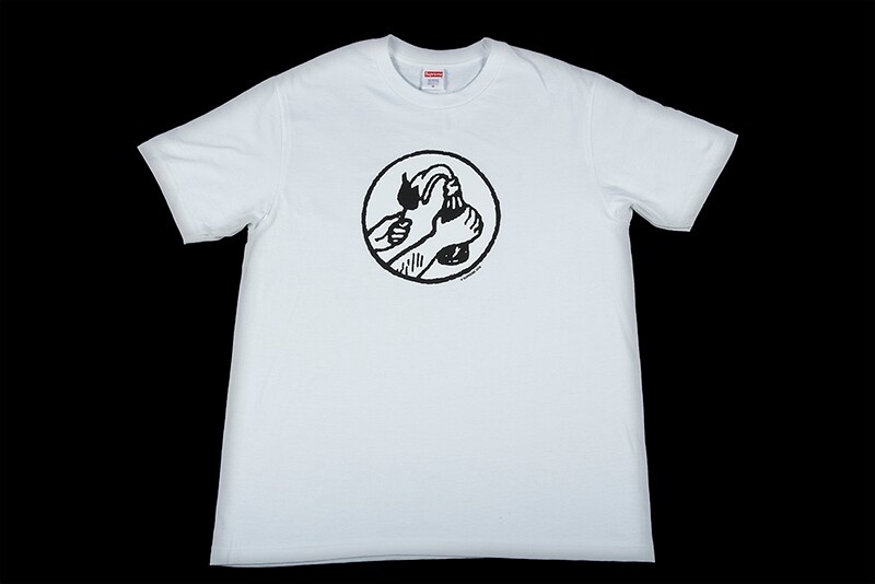 BRAND NEW SS18 SUPREME MOLOTOV TEE WHITE M L MEDIUM LARGE