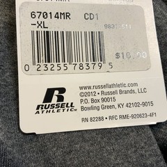 Vintage Blank Russell Athletic Gray Shirt Mens XL Tee T-Shirt Lot Of 3 2012