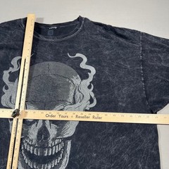 WWE Stone Cold Steve Austin Smoking Skull Shirt Acid Wash Graphic Tee Mens 3XL