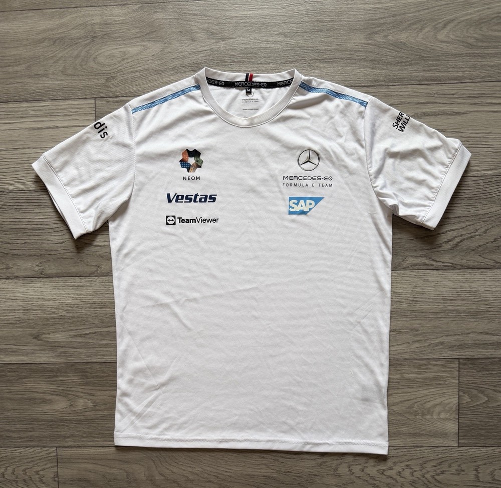 2022 MERCEDES-BENZ FORMULA E TEAM WHITE T-SHIRT OFFICIAL LICENSED PRODUCT Size M