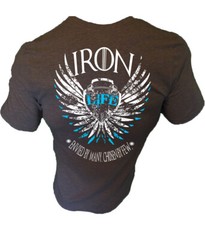 Iron Gods Iron Life Gym T-Shirt Weight Training Bodybuilding Pump Cover