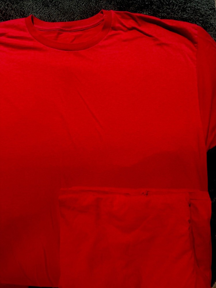 Men’s 2XL Red Solid Crew Neck Short Sleeve T-Shirt 3 PACK.