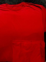 Men’s 2XL Red Solid Crew Neck Short Sleeve T-Shirt 3 PACK.