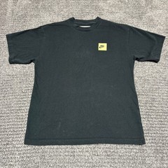 Nike Mens T Shirt M Black Skeleton Graphic There Is No Finish Line Neon Yellow