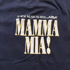 Vintage Mamma Mia Musical T Shirt Mens XL Navy Blue ABBA Broadway