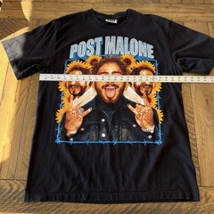 Post Malone T-Shirt Unisex XL Black Sunflower Posty Double Sided RARE The Roxx
