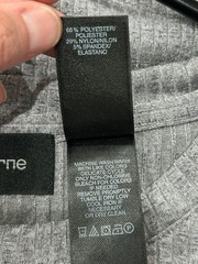 Claiborne Mens Gray Ribbed Short Sleeve Tee Size Large Casual Lightweight Knit