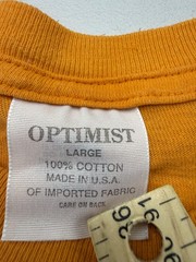 Vintage Tennessee Optimist Shirt Mens Large Orange 16 Jersey Tee Football USA