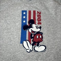 Vintage 2004 Disney Mickey Mouse T-Shirt XS Patriotic Americana 4th of July Y2K