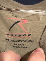ROTHCO AR 670-1 COYOTE BROWN T-SHIRT size Large NWT