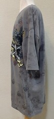 Brooklyn Xpress T Shirt Skeleton Sz M Cold Grey Tai Dai Scull