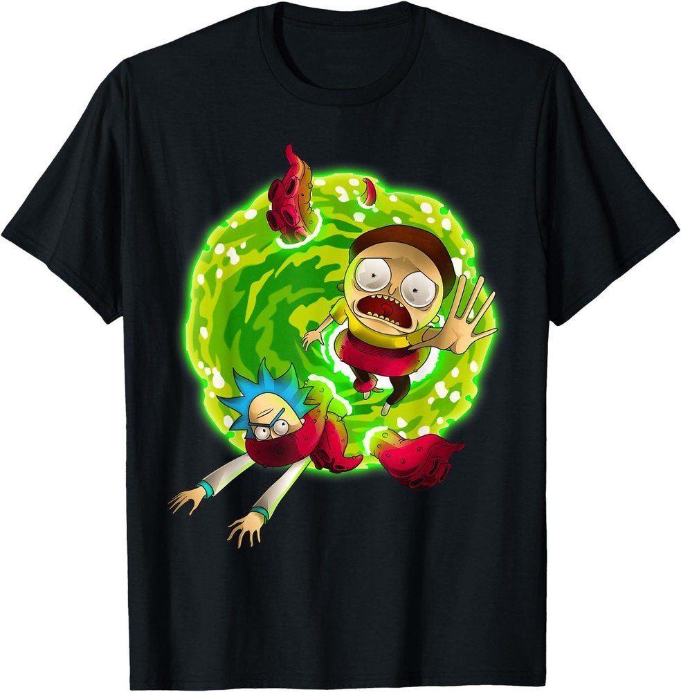 Rick and Morty Shirt Portal with Monster T-Shirt T-Shirt