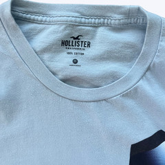 Hollister T-Shirt Adult Medium Short Sleeve Blue Cube Box