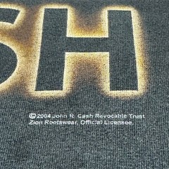 Vintage 2004 Johnny Cash T-Shirt Zion Faded Black Boxy Fit XL Man in Black Tee