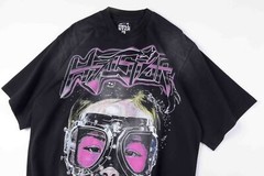 Hell Vintage star T-Shirt Girl Washed Water Made Old Style Short Sleeve T-shirt