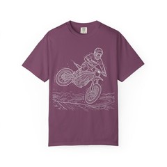 Surron Dirt Jump Rider Illustration T-Shirt | Dirt Bike Jump Tee