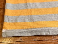 VINTAGE Aruba Byron Bus & Taxi Time Table Sleeveless Shirt Men’s 2XL Striped