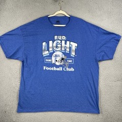 Bud Light Football Club Shirt MENS 3XL XXXL Double-Sided Graphic Tee NWOT