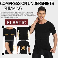 Men Slimming Body Shaper Plus Size Tank Tops Compression Vest Posture Corrector