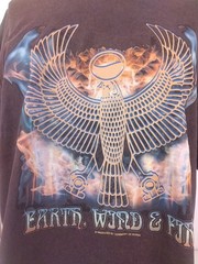 Lee Earth Wind And Fire Brown 2 Sided Graphic SS T Shirt Size M – New. (B3)