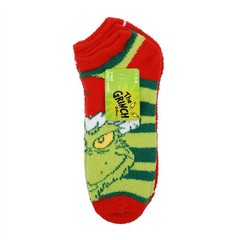 Grinch Chenille Adult Ankle Socks (Pack of 3)