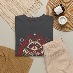 Join The Grill Circle Raccoon BBQ Graphic T-Shirt