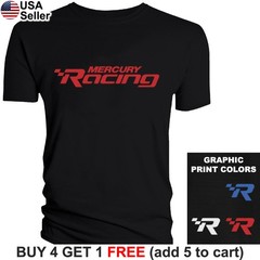 Mercury Racing T-Shirt Outboards Boating Mercruiser Marine Boat Speed BME01