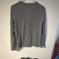 Mossimo Supply Co. Men’s Gray Solid Crew Neck Long Sleeve Tagless T-Shirt XL