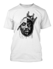 Tupac Biggie Tee Shirt to Match Air J11 Shoes Graphic 2 Pac Hip Hop Tee Shirt
