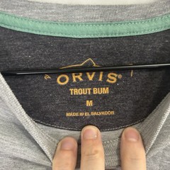 Orvis Trout Bum Men’s Shirt Raglan Long Sleeve Casual Shirt Size Medium