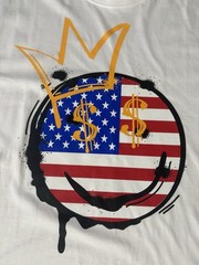 Men’s White T-Shirt Brooklyn Vertical Size M