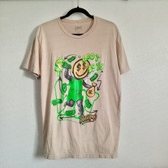 LOOT BOYS Gaming App T-Shirt OUTRANK Miami Tee SZ LG Digital Gamer Tan Green