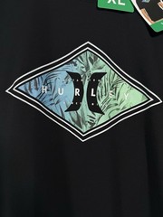 Hurley Tropical Diamond Logo T-Shirt NWT XL Black