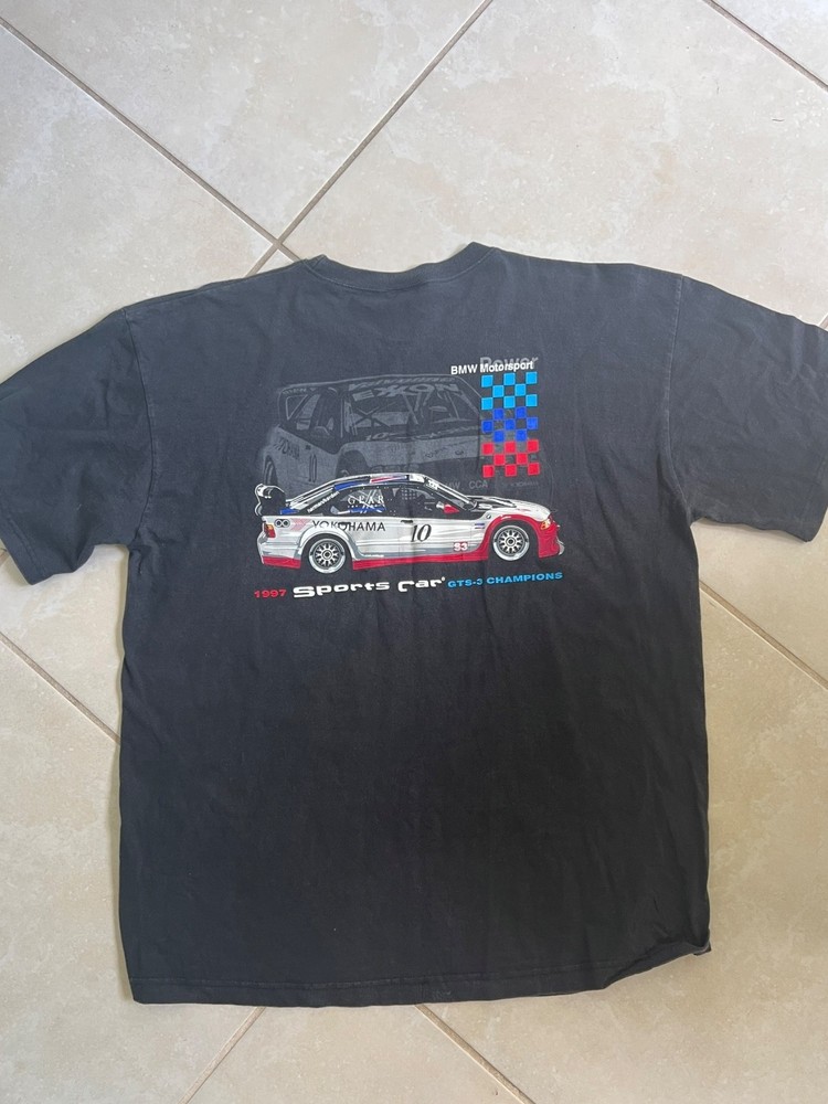 Vintage 1997 BMW Motorsport Racing M3 E36 GTS 3 Champions T shirt black Mens XL