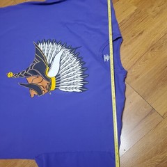 Men’s 6X Graphic T Shirt Viking Warrior Horn Helmet Big & Tall Purple Yellow BLK