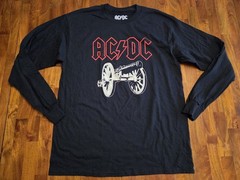 NWOT AC/DC Long Sleeve 1981 Tour Reprint Shirt For Those About To Rock Sz Large