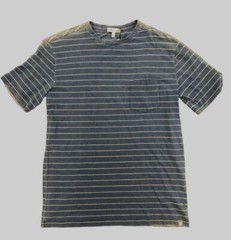 $79 Peter Millar Men’s Blue Stripe Short Sleeve Crew-Neck Vintage T-Shirt Size S