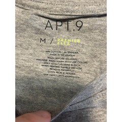 Apt.9 Premier Flex T-Shirt Mens M Gray Adult Short Sleeve Stretch New