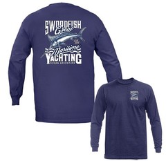 Vintage Swordfish Maritime Yachting Outdoor Sports Fishing Long Sleeve T-Shirt