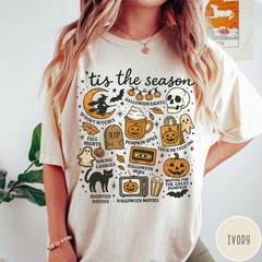 Vintage Halloween Shirt Tis the Season Retro Spooky Fall Pumpkin Unisex Tee