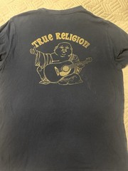 Men’s True Religion Black/Gold T-shirt Size Large See Pics