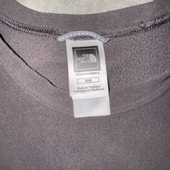The North Face Mens Medium Long Sleeve Charcoal Gray Fleece Crewneck Pullover