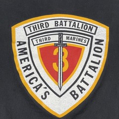 Vtg Third Battalion Third Marines Americas Battalion Black L Single Stitch Shirt