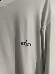 Habit Solar Factor T Shirt Long Sleeve Size 2XL White American Flag Back Good